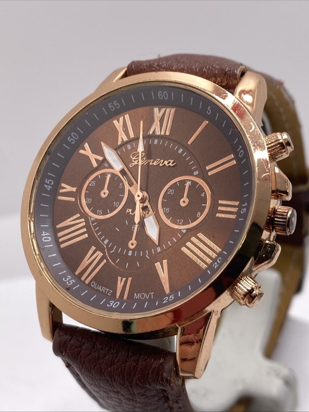 Geneva Rose Gold Watch New Battery